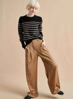 La Ligne Lean Lines Sweater Black/Tan Best Sale