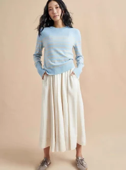La Ligne Lean Lines Sweater Periwinkle/Beige Flash Sale