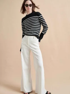 La Ligne Lean Lines Sweater Black/Cream Hot