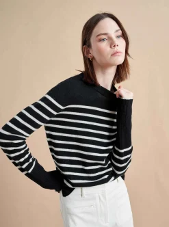 La Ligne Lean Lines Sweater Black/Cream Hot