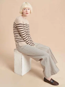 La Ligne Lean Lines Sweater Tan/Chocolate Online