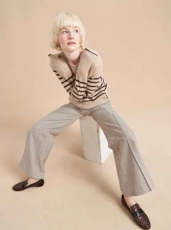 La Ligne Lean Lines Sweater Tan/Chocolate Online