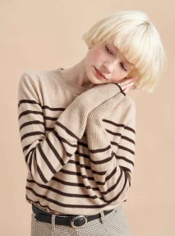 La Ligne Lean Lines Sweater Tan/Chocolate Online