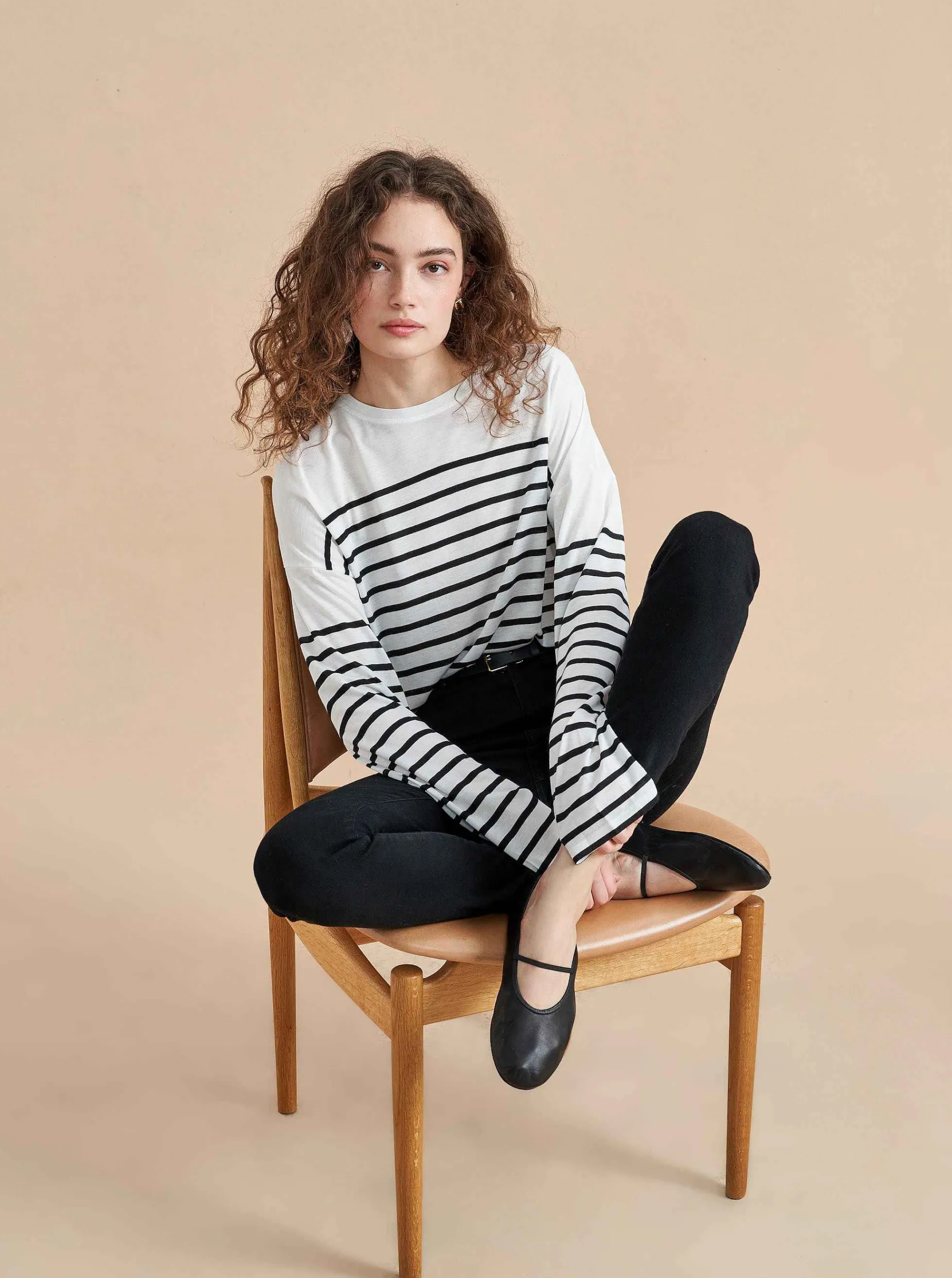 La Ligne Long Sleeve Teddy Tee Best Sale