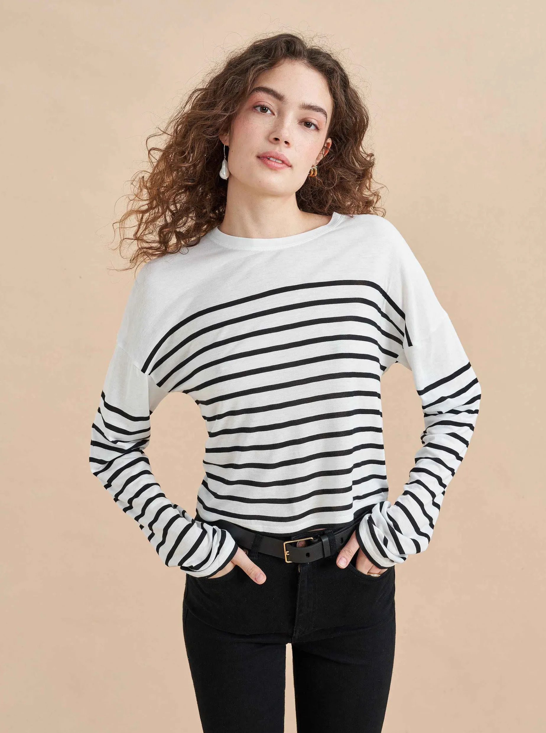 La Ligne Long Sleeve Teddy Tee Best Sale