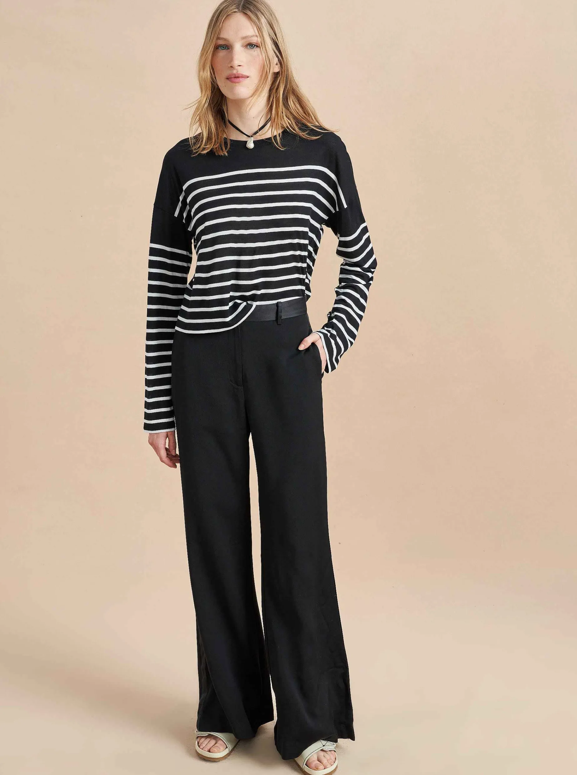 La Ligne Long Sleeve Teddy Tee Best Sale