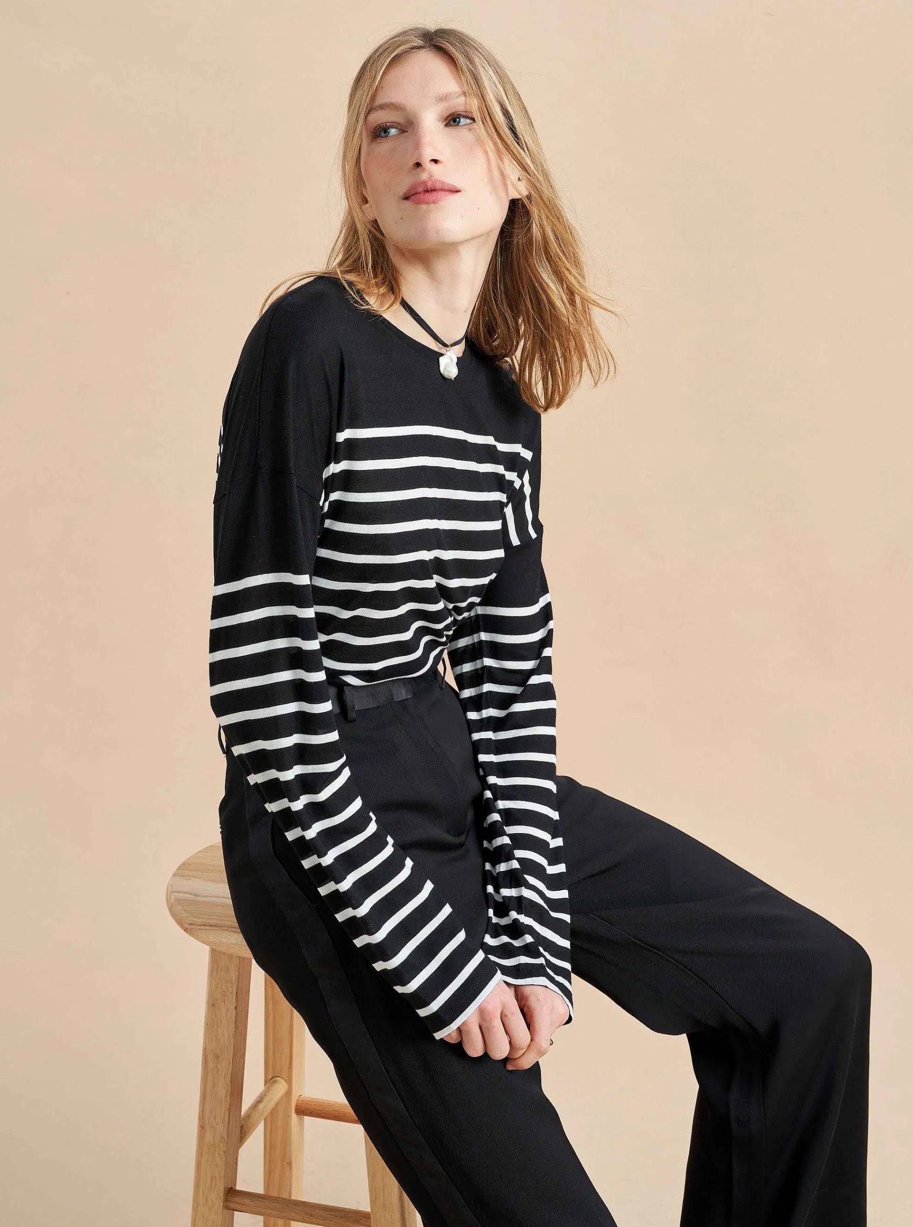 La Ligne Long Sleeve Teddy Tee Best Sale