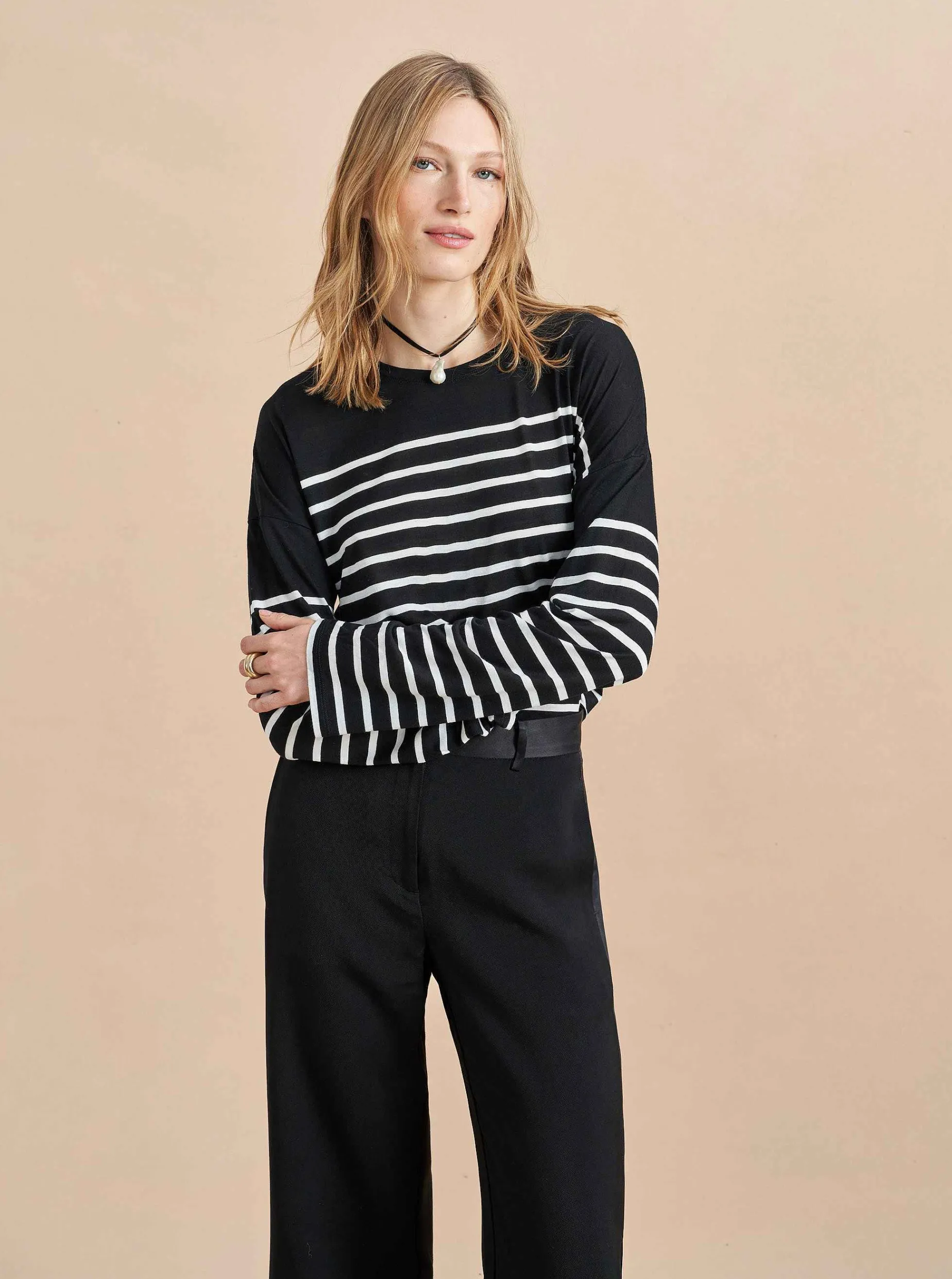 La Ligne Long Sleeve Teddy Tee Best Sale