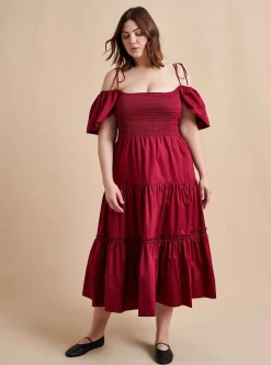 La Ligne Lottie Dress Burgundy Sale