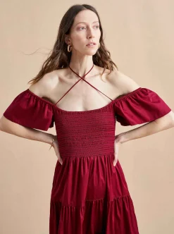 La Ligne Lottie Dress Burgundy Sale