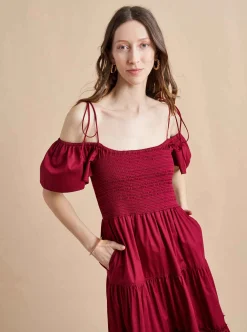 La Ligne Lottie Dress Burgundy Sale