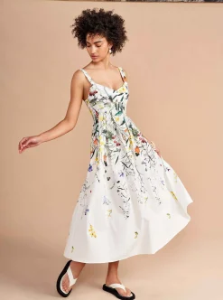 La Ligne Madeleine Dress Ivory/Floral Online
