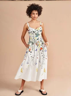 La Ligne Madeleine Dress Ivory/Floral Online