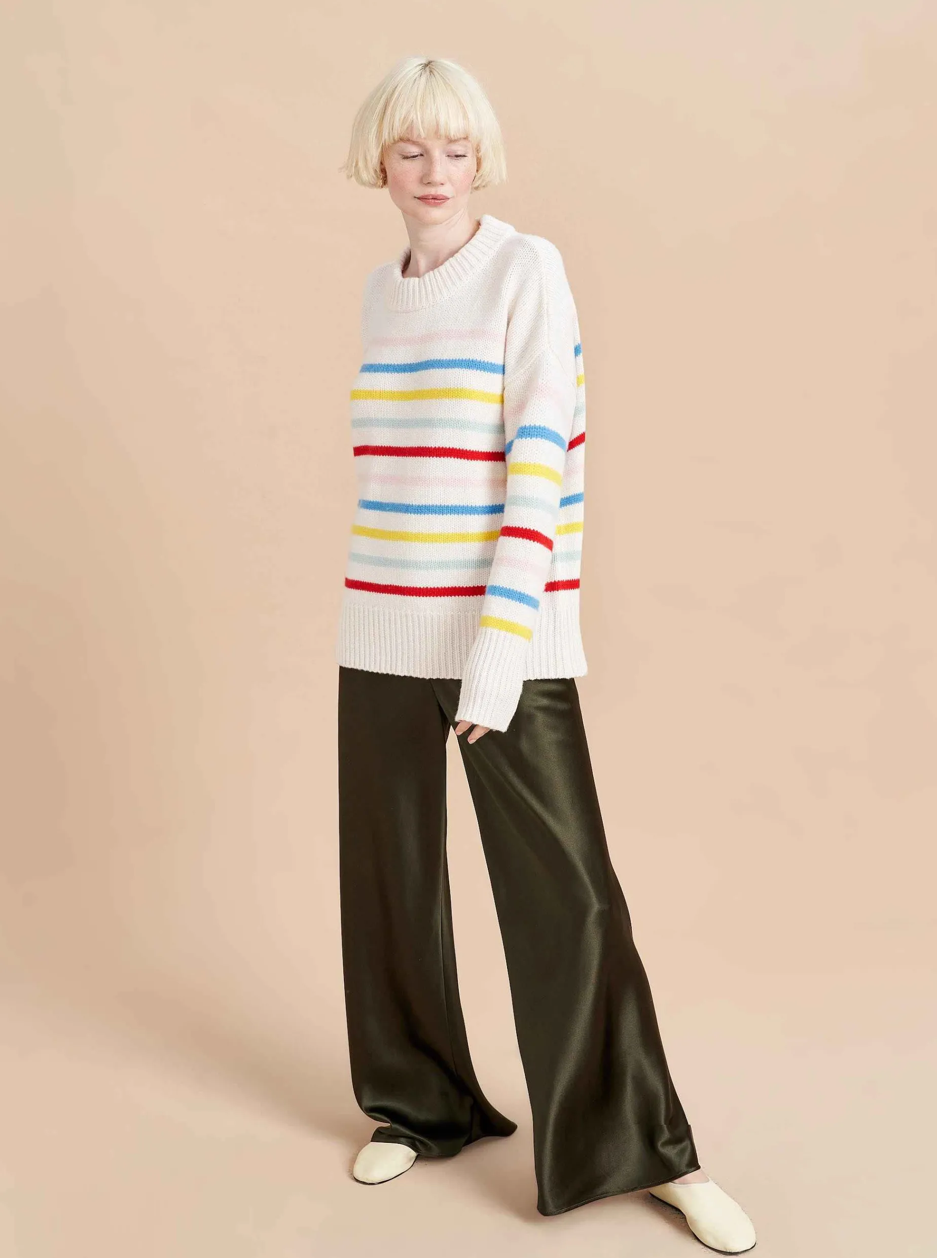La Ligne Marin Sweater Cream/Rainbow Fashion