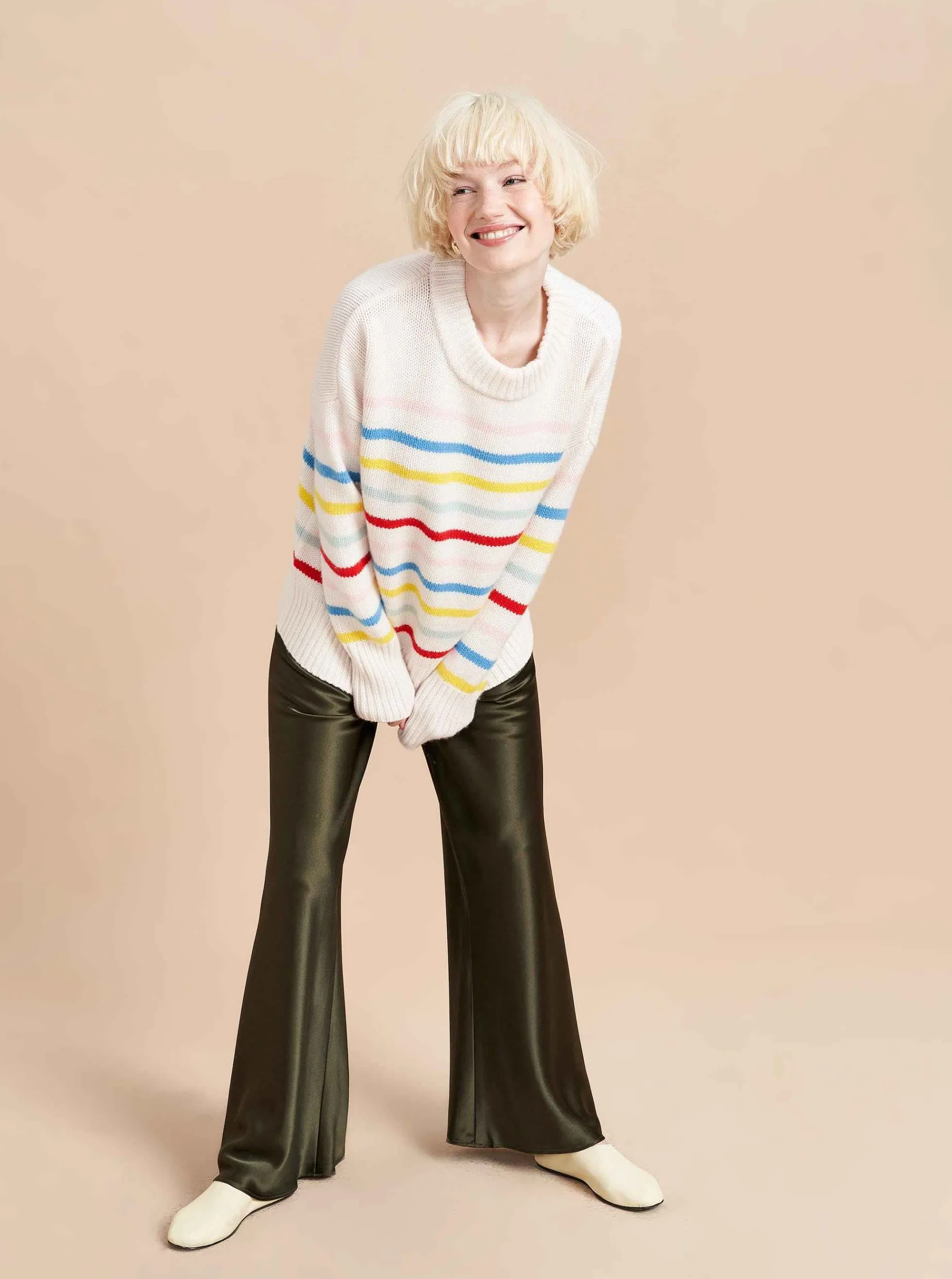 La Ligne Marin Sweater Cream/Rainbow Fashion