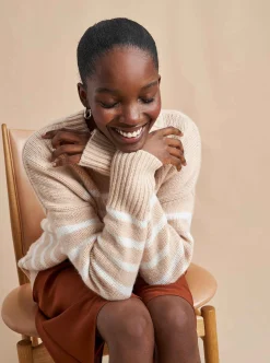 La Ligne Marin Sweater Camel/Cream Store