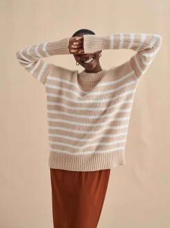 La Ligne Marin Sweater Camel/Cream Store