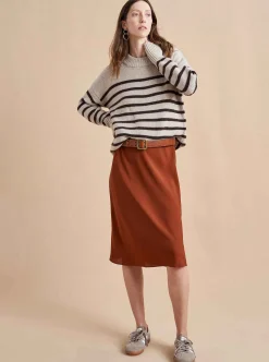 La Ligne Marin Sweater Tan/Chocolate Cheap