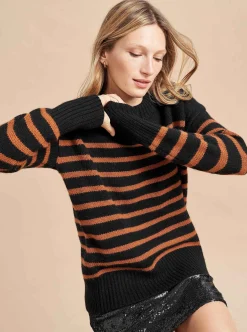 La Ligne Marin Sweater Black/Cognac Hot