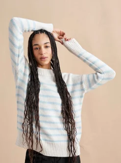 La Ligne Marin Sweater Cream/Periwinkle Shop