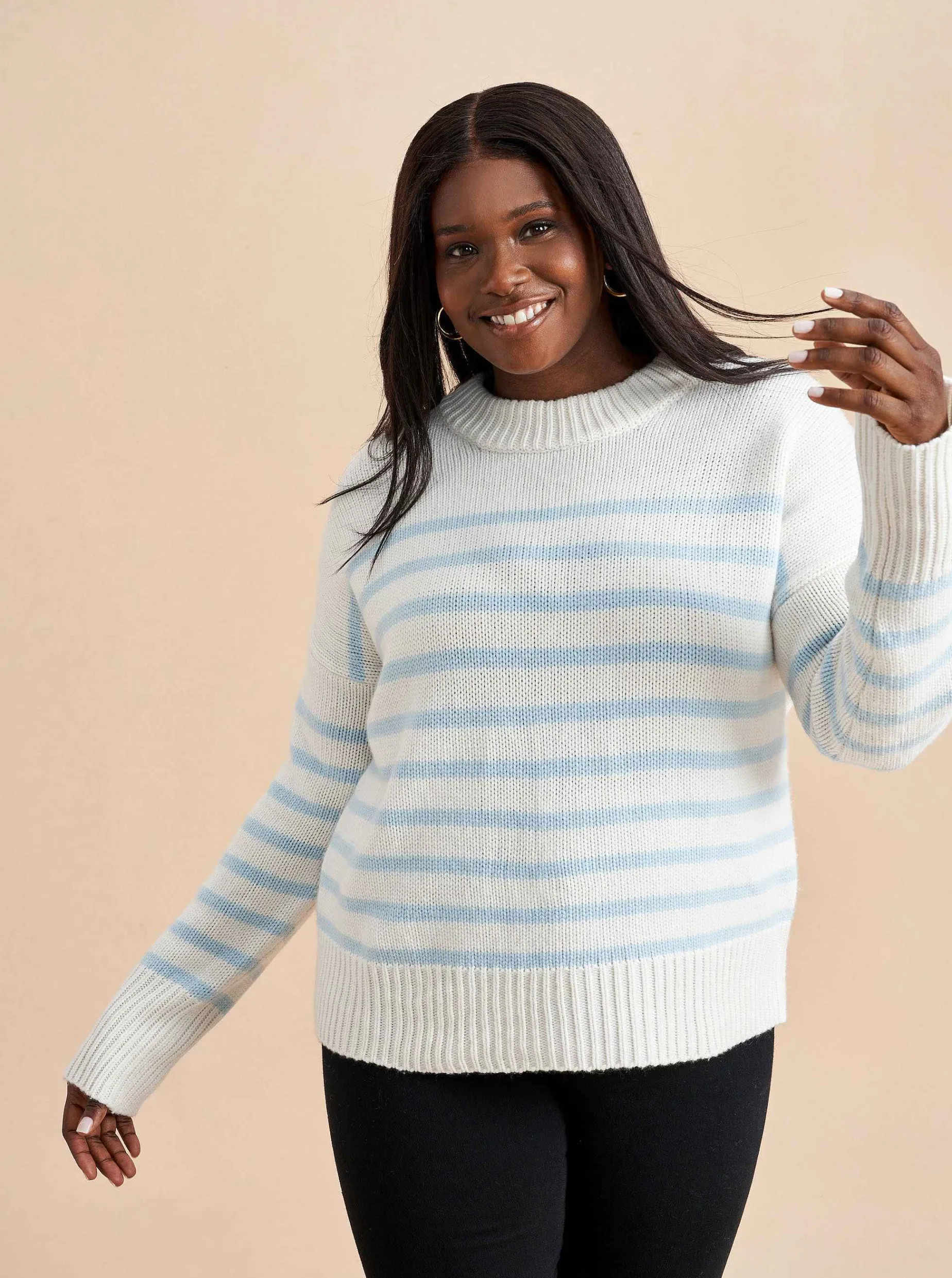 La Ligne Marin Sweater Cream/Periwinkle Shop