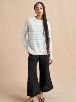 La Ligne Marin Sweater Cream/Periwinkle Shop