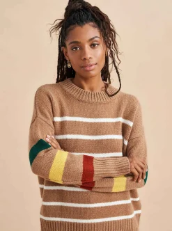 La Ligne Marin Sweater Tan/Multi New