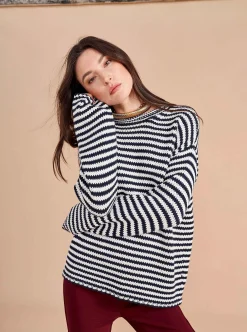 La Ligne Marina Fine Stripe Sweater Clearance