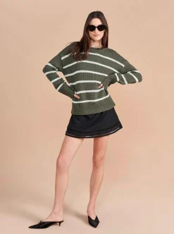 La Ligne Marina Sweater Army/Mint Cheap