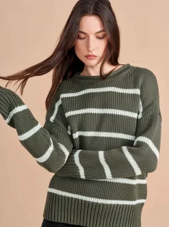 La Ligne Marina Sweater Army/Mint Cheap