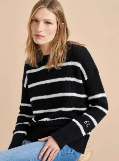 La Ligne Marina Sweater Cream/Cobalt Store