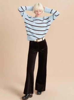 La Ligne Marina Sweater Sky/Chocolate New