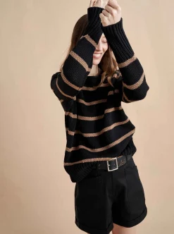 La Ligne Marina Sweater Black/Tan Online