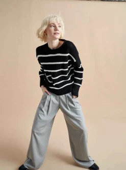 La Ligne Marina Sweater Black/White Sale