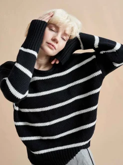 La Ligne Marina Sweater Black/White Sale