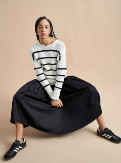 La Ligne Marina Sweater White/Navy Shop