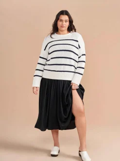 La Ligne Marina Sweater White/Navy Shop