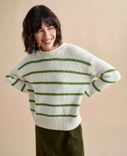 La Ligne Marina Sweater Cream/Palm New