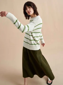 La Ligne Marina Sweater Cream/Palm New