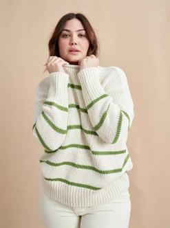 La Ligne Marina Sweater Cream/Palm New