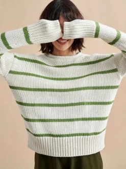 La Ligne Marina Sweater Cream/Palm New