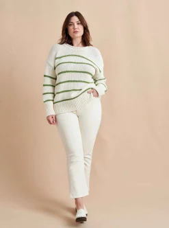La Ligne Marina Sweater Cream/Palm New