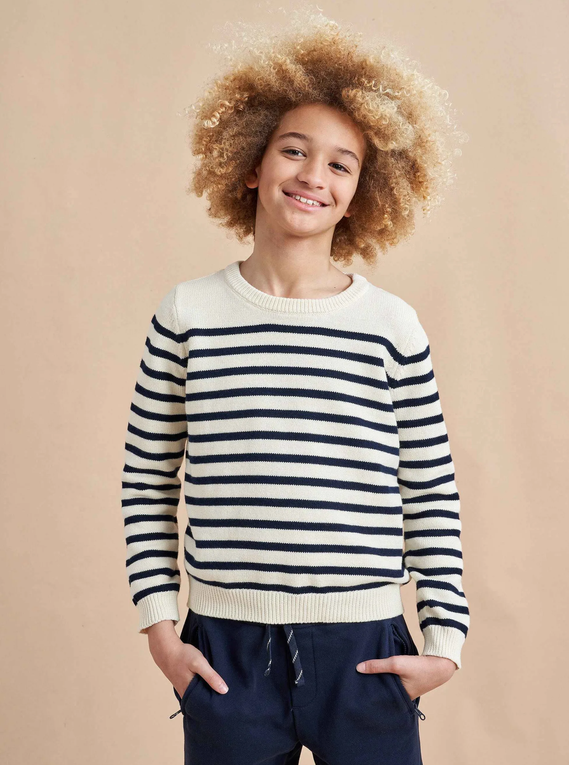 La Ligne Marini Sweater Cream/Navy Online
