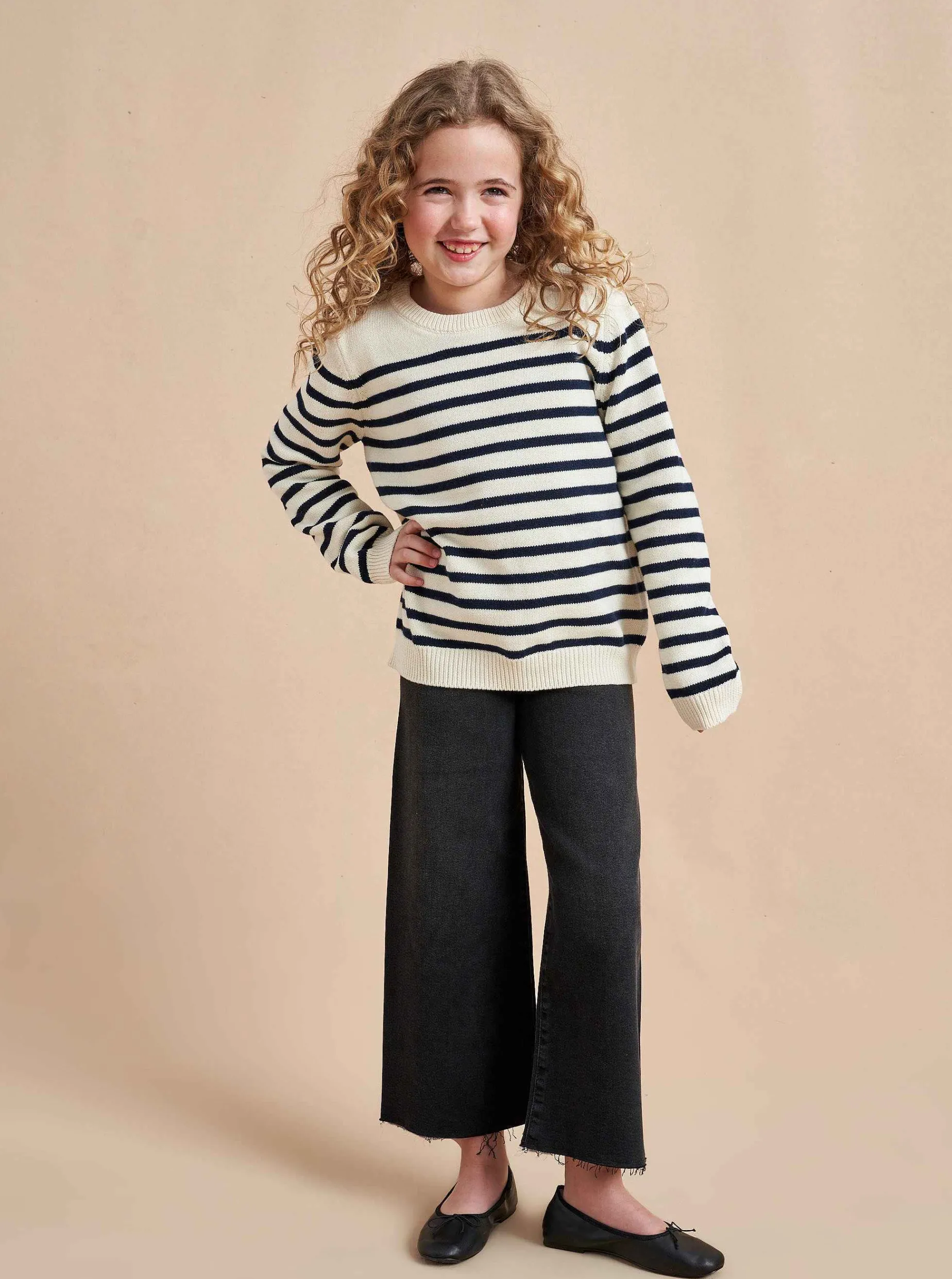 La Ligne Marini Sweater Cream/Navy Cheap