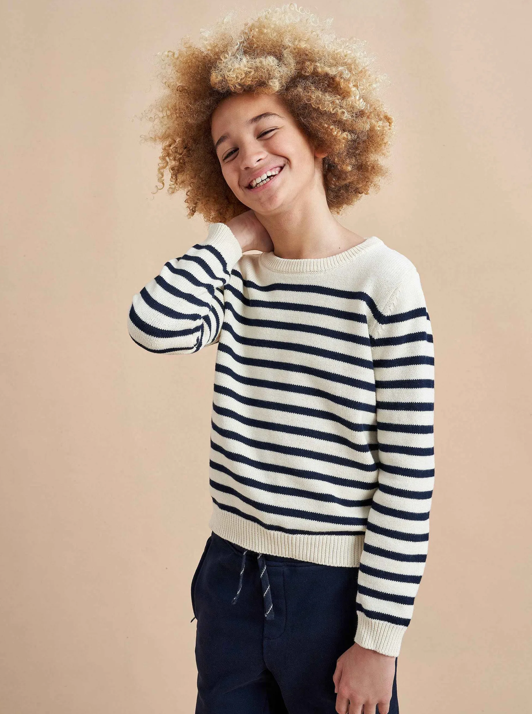 La Ligne Marini Sweater Cream/Navy Cheap