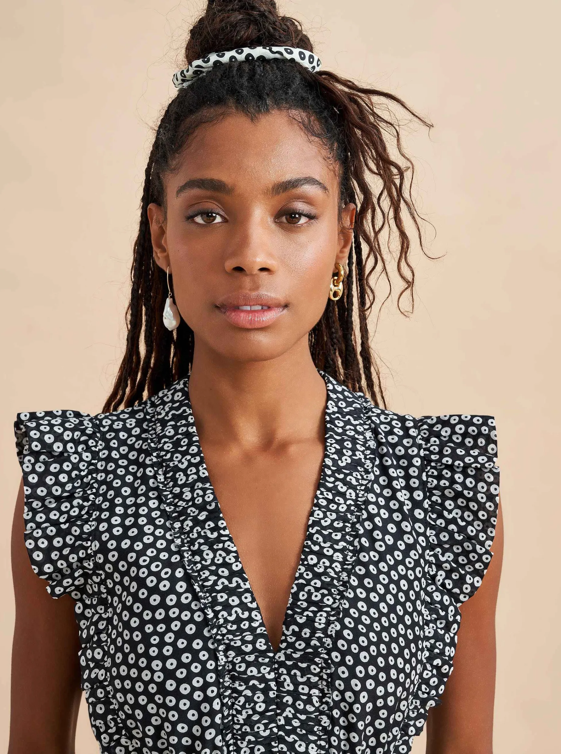 La Ligne Marta Dress Black/Ivory Best Sale
