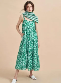 La Ligne Melisa Dress Pale-Blue/Kelly-Green Shop
