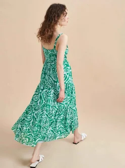La Ligne Melisa Dress Pale-Blue/Kelly-Green Shop