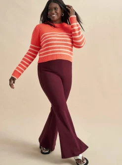 La Ligne Mini Marin Sweater Hot Coral/Pale Pink Clearance