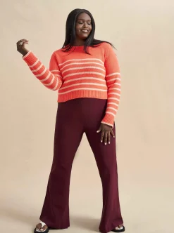 La Ligne Mini Marin Sweater Hot Coral/Pale Pink Clearance